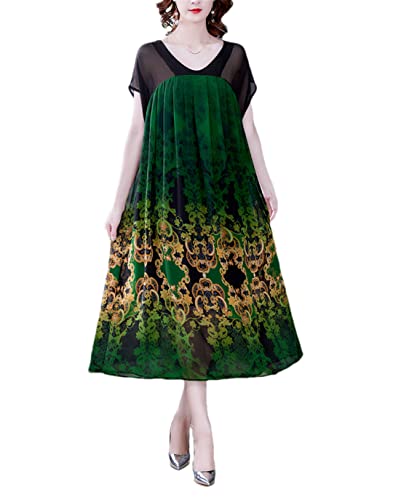 Robe longue vintage coupe ample XXXL pour un confort d'été absolu