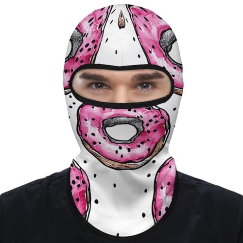 Balaclava Face Mask for Men Women Peach Donut Pattern Full Mask for Outdoor Sport Cycling Fishing Cap miniatura 1