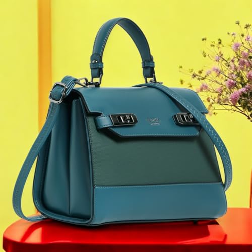 Image of EXOTIC Premium Style and Look beautiful Texture Design Flap Closure Top Handle Dual Color Hand /Sling Bag For Women & Girls | Ladies Purse | Gift For Ladies