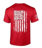 Trenz Shirt Company American Flag 47th President Tshirt American Flag 47th President Dance QR Code Funny Short Sleeve T-Shirt-Red-Large