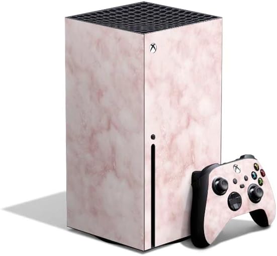 Skinit Decal Gaming Skin Compatible with Xbox Series X Bundle - Pink Marble Ink Design