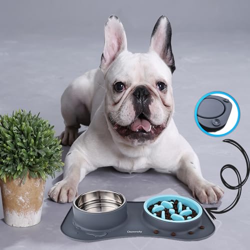 Slow Feeder Dog Bowls Antichoking Puzzle Food Bowl Antislip Interactive Pet Slow Feeding Dishes Bloat Stop Maze Slow Feeding Dog Bowl with Bpa Free Silicone Mat for Small and Medium Dog Pet Grey  Cucciolini Doodles Slow feeder dog bowls anti choking puzzle food bowl anti slip interactive pet slow feeding dishes bloat stop maze slow feeding dog bowl with bpa free silicone mat for small and medium dog pet grey   cucciolini doodles