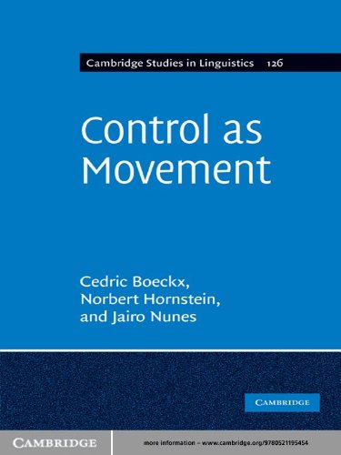 Control as Movement (Cambridge Studies in Linguistics)