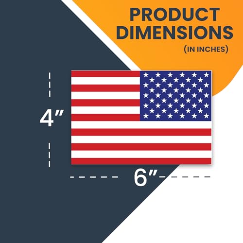 Image of Magnet Me Up Reverse American Flag Decal, 4x6 Inch, Red, White, Blue, Heavy-Duty Automotive Magnet for Car, Truck, SUV, or Any Magnetic Surface, Show Your Patriotism, Proudly Made in The USA