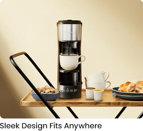 CHEFMAN Single Serve Coffee Maker, K Cup Coffee Machine: Compatible with K-Cup Pods and Ground Coffee, Brew 6 to 12oz Cup Drip Coffee Maker, 40oz Water Reservoir, Cup Lift, Filter Included - Thumbnail 5