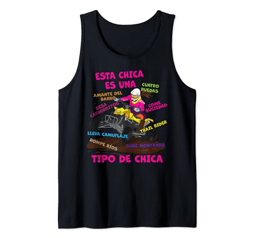 Regalo divertido de Quad para las niñas - ATV Quad Camiseta sin Mangas
