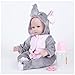 VVLXRIC Bambole Che Sembrano Vere, 16Pollici 42Cm Bambola Reborn Silicone - Bambolina con Ciuccio - Giocattoli per Bambini