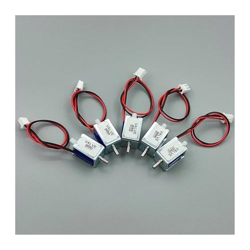Micro válvula solenoide DC 3V normalmente cerrada de flujo para aire 5