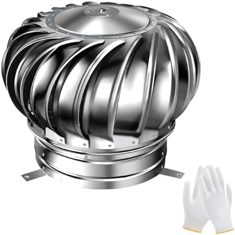 Stainless Steel 304 Attic Ventilator, Non-Powered Wind-Driven Air Vent, Efficient Roof Vent for Enhanced Airflow and Moisture Control