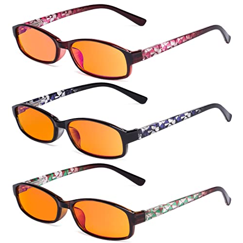 Image of Eyekepper 3 Pack Blue Light Blocking Eyeglasses Crystal Clear Computer Readers