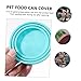 SUPVOX 4pcs Pet Can Silicone Covers Sealing Lids for Dog and Cat Food Storage Food-Grade Silicone Assured Quality Easy Open High Temperature Resistant Grey Green