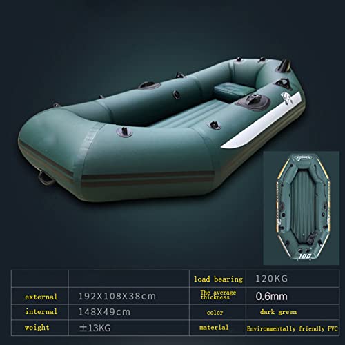 ACEWD Enkele opblaasbare boot, verdikte rubberen boot PVC clip netto vissersboot slijtvaste opvouwbare boot kajak aanval boot 192* 108* 38cm - Image 7