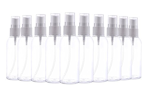 Preisvergleich Produktbild Mangotree 10 Stück Beauty Zerstäuber Durchsichtig Kunststoff Parfümzerstäuber Leer Sprühflasche Kleine Reiseflaschen mit Feinem Sprühgerät 50 ml (50ml, Weiß x10)