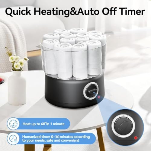 Máquina de toallas calientes con temporizador rápido y clip higiénico 7