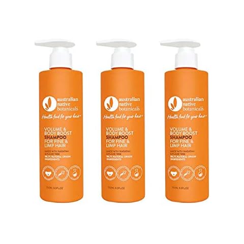 Australian Native Botanicals Volume & Body Boost Shampoo, With Waratah & Flame Tree, Suitable For Fine & Limp Hair - 3 x 250ml Cover