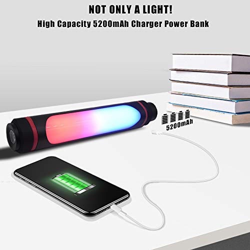 Camping Light Lantern,Portable Led Light USB Rechargeable Bright Flashlight Multifunctional Waterproof Mosquito Repellent Lamp with Power Bank Magnet SOS Car Safety Hammer for Workshop Travel Garage - Thumbnail 5