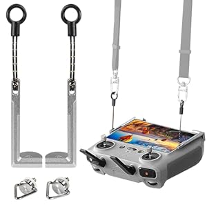 sdhiiolp 2-IN-1 Gurt Metallbefestigungen für DJI RC/RC 2/ Mini 4K/Mini 3/Air 3S/Mavic 3 Drohnen Zubehör Halten Sie Controller Bildschirm