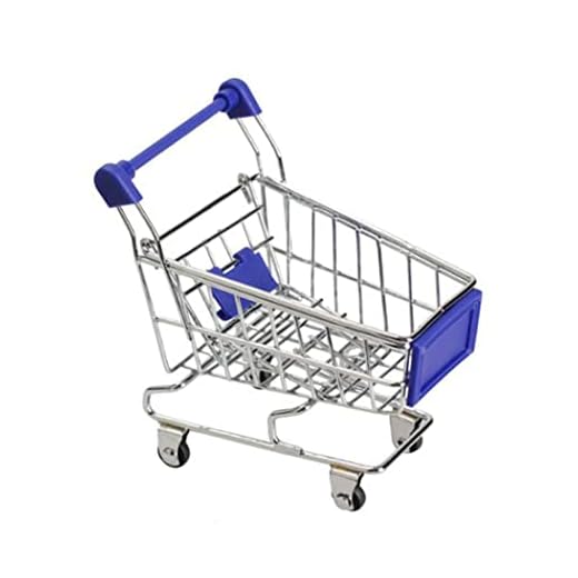 Moligin Un Mini Carrito de Compras Mini Carro de Compras máquina Dollhouse Accesorio para niños Muebles de casa de Juguetes para niños Herramientas Creativas de Almacenamiento
