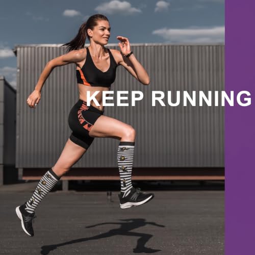 Image of bropite Compression Socks for Women &Men Circulation-Support Knee High Socks 20-30 mmhg-Best for Running,Medical,Nurse,Travel
