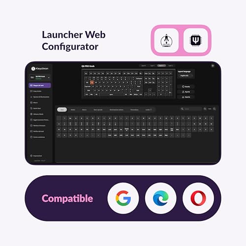 Image of Keychron Q6 Pro Full-Size Wireless Bluetooth Mechanical Keyboard, Full Aluminum, Hot-Swappable Keychron Super Brown Switch, Launcher Programmable, NKRO Knob, KSA PBT Keycaps, Mac /Win /Linux - Purple