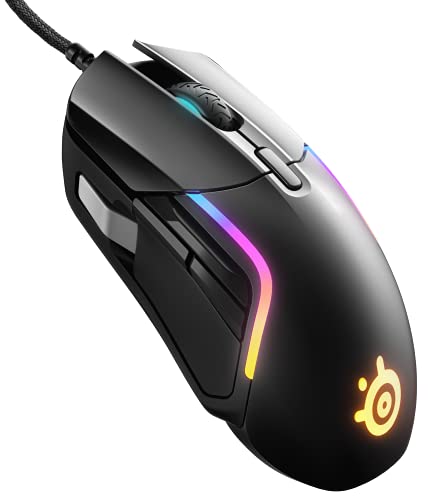 Rival 5 - Mouse da gioco, FPS, MOBA, MMO, Battle Royale, sensore ottico TrueMove Air da 18.000 CPI, 9 pulsanti programmabili, peso competitivo 85 g, nero - Mouse gaming - Immagine 1
