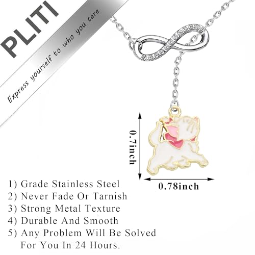 PLITI Cats Movie Gift Cartoon Cats Lover Gifts Pink Cat Necklace For Fans2