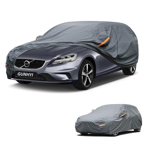 Image of GUNHYI Premium Car Cover Custom Fit Volvo V40(2012-2020), 16 Layers Heavy Duty Car Cover Waterproof All Weather with Zipper Door for Sun Rain Snow Dust Uv Protection
