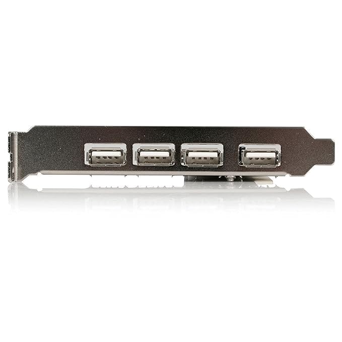 Image of BigPlayer PCI USB Expansion Card - 4+1 USB 2.0 Ports Adapter for Desktop PC - High-Speed PCI Interface Controller for Windows 11 /10 /8 /7