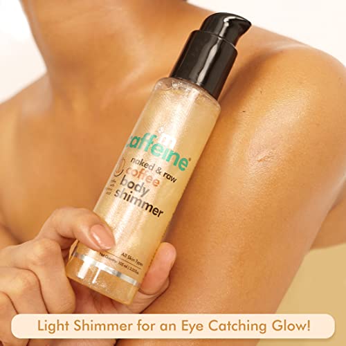 mCaffeine Coffee Body Shimmer for a Glam Ready Skin with Hyaluronic Acid | Soft Glitter & Oil-Free Hydration | Lightweight & Non-Greasy Body... - Image 2