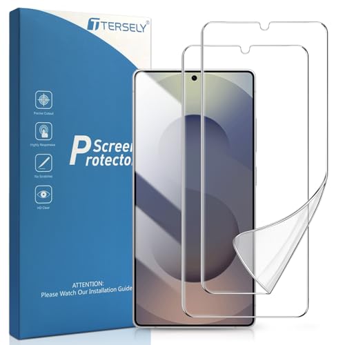 T Tersely2 PackAR Anti-Reflection Hydrogel Screen Protector for Samsung Galaxy S25 Ultra Support Fingerprint Unlock Full Cover Curved Screen Film High Transparency for Galaxy S25 Ultra