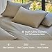 DOZ Sheet Set, 100% Viscose derived from Bamboo, Organically Grown, Buttery Soft, Cooling Sheets, High GSM, Deep Pockets - 4 Piece - 2 Pillowcases 1 Fitted Sheet 1 Top Sheet (Fog, Queen)