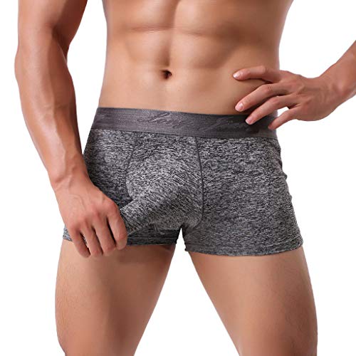 Boxershorts Herren Baumwolle Unterwäsche Sexy Push Up Mit Penis Loch Retroshorts Mens Boxer Briefs Badeshorts Kurz Weicher Bequemer Slips
