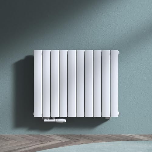 doporro Radiador de Panel Vertical 77x60cm Calefacción Central de Agua Caliente, Acero de Bajo Carbono, Dos Capas, Blanco, Eficiente y Duradero