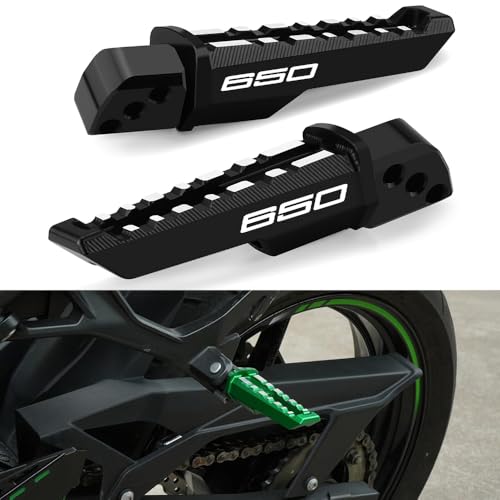 Kinetara Motorrad Fußrasten hinten Soziusauflagepedal Für Ninja650 Z650 2017-2025 Z650RS 2022-2025 CNC Soziusabdeckung ninja 650 z 650rs Zubehör (650-A-Schwarz)