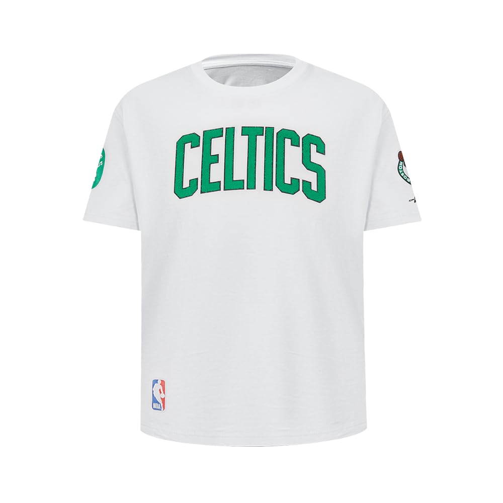 Pro Standard Big Boys NBA Boston Celtics Classic Chenille Short Sleeve Tee White L — image 1