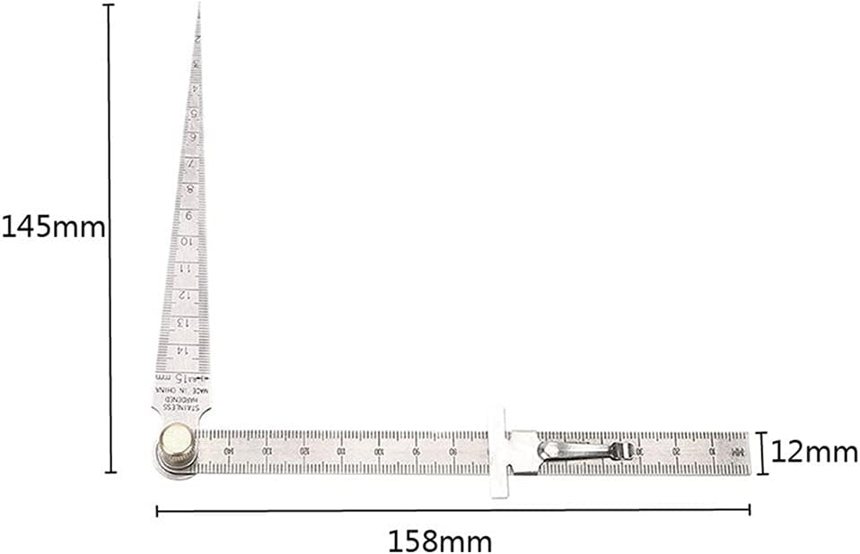Measuring Tool 1-150mm Feeler Gauges Bore Measurement Stainless Steel Wedge Taper Ruler