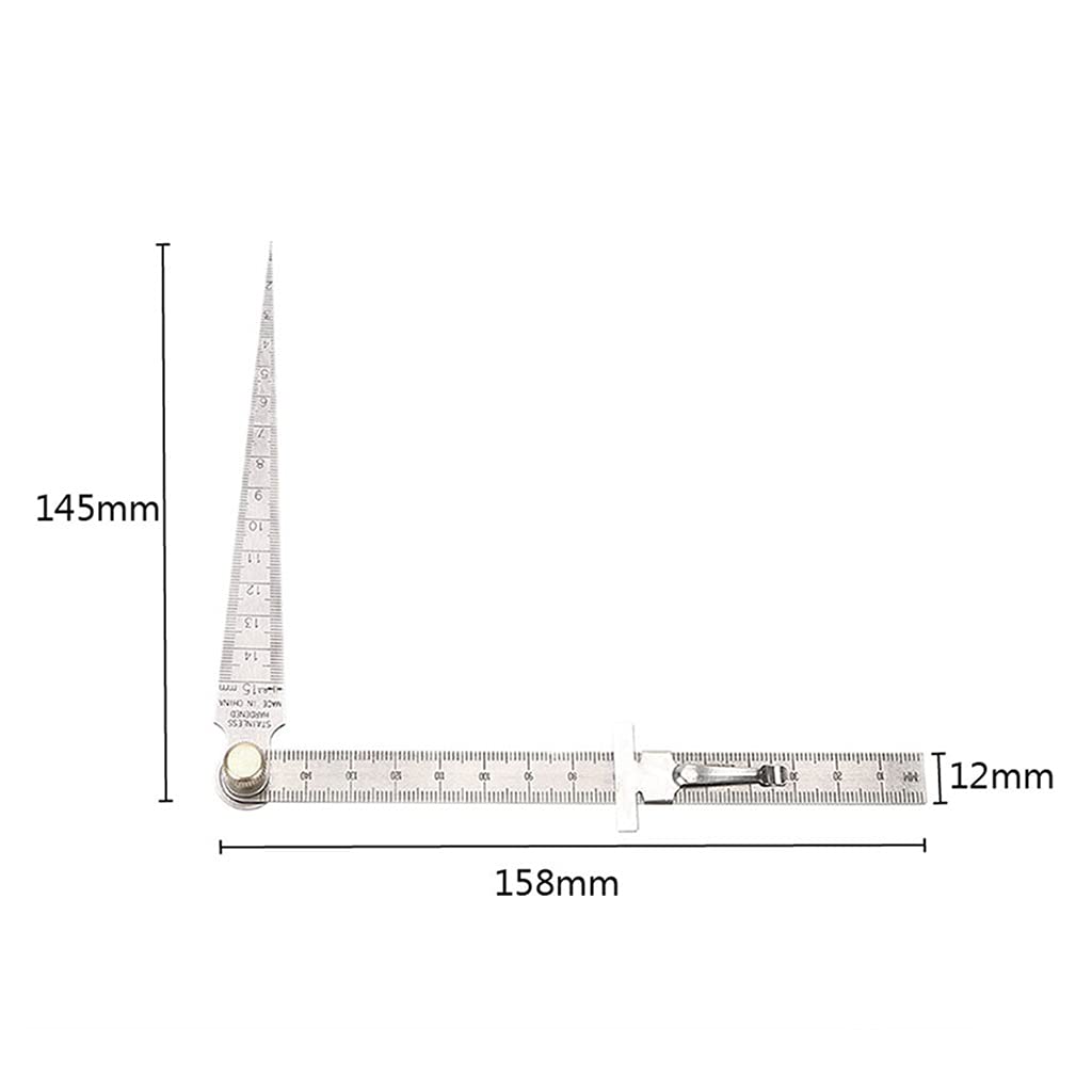 JSEIAJB Measuring Tool 1-150mm Feeler Gauges Bore Measurement Stainless Steel Wedge Taper Ruler