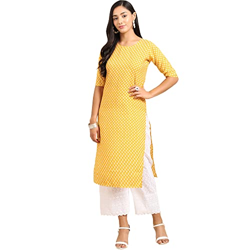 Image of Pinkmint Women's Crepe Digital Print Straight Kurta