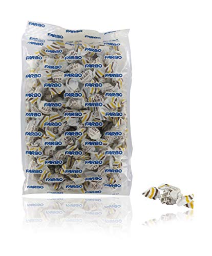 Farbo Caramelos de limón y Jengibre sin azúcar y sin Gluten - Bolsa de 250 gr (Paquete de 2 Piezas)