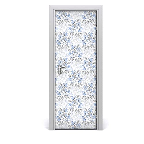 Papel de puerta de flores delicadas para tapar imperfecciones sin usar pintura cara 2