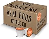 Real Good Coffee Company - Single Use Coffee Pods - Breakfast Blend Light Roast Coffee - K-Cup Compatible including Keurig 2.0 Brewers - Recyclable Cups and Packaging - 72 Count