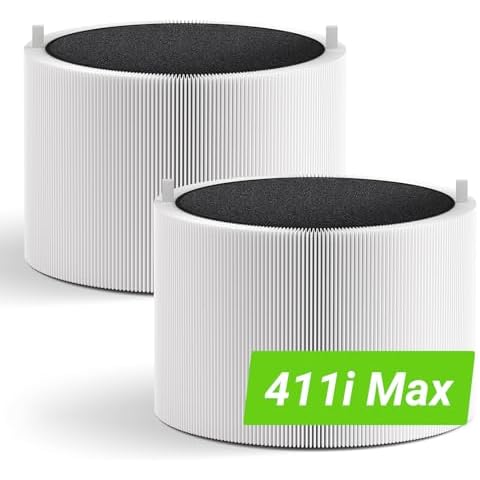 Mbetter 2 Pack Blue Pure 411i Max & 411a Max Replacement Filter Compatible with Blue Pure 411i Max & 411a Max Air Puri-fier, H13 True HEPA & Activated Carbon Filter, Compare to Part # F4MAX Cover