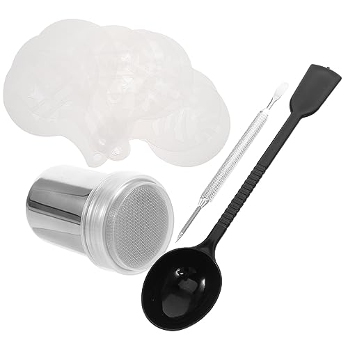 KICHOUSE Coffee Latte Art Tool Kit Set with Stencils Measuring Spoon Shaker and Decorative Molds