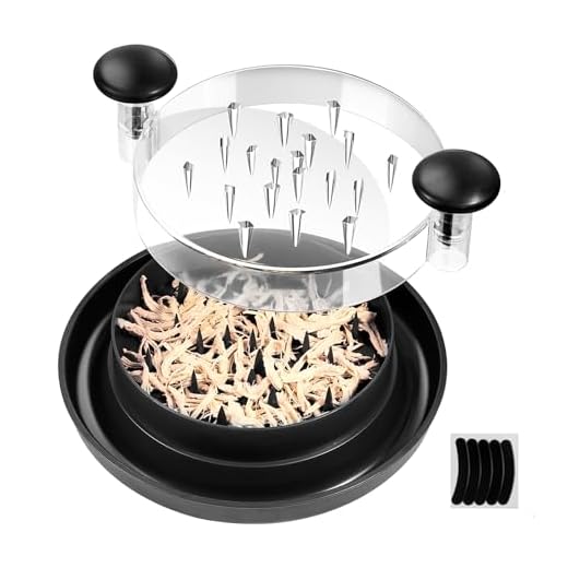 Chicken Shredder Shred Machine, Large Meat Shredder Machine, Chicken Shredding Tool with Clear Cover and Non-Skid Base, Ergonomic Handle,Shred Machine Tool for Pork, Beef and Chicken,Dishwasher Safe