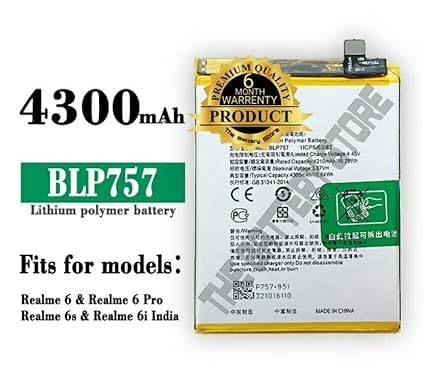 Image of Original BLP757 Battery for Realme 6 /6 Pro / 6S RMX2002 RMX2001RMX2061, RMX2063 Battery with 6 Month Warranty***(Y00000147)