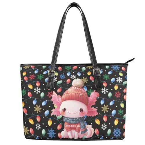 Christmas Tote Bag for Women Purse Bags PU Leather Shoulder Makeup Clutch Bag for Ladies 2 Piece2