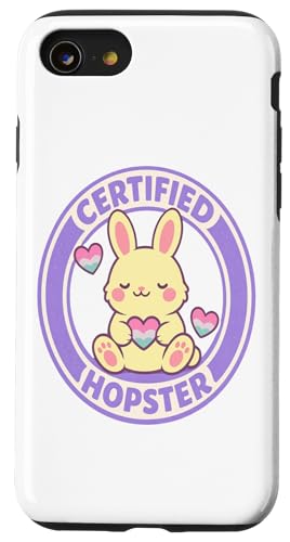 Certified Hopster Cute Bunny Pride Pastel Heart Graphic Tee �X�}�z�P�[�X iPhone SE (2020) / 7 / 8 �p