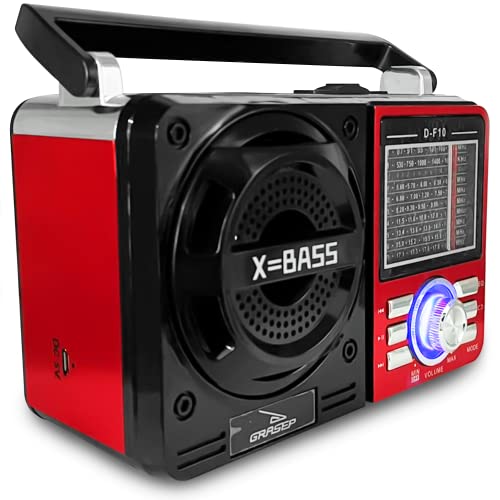 Rádio Retro Radinho Am Fm Vintage Am Fm Potente Portátil Excelentes Graves Entradas Usb Micro SD Aux