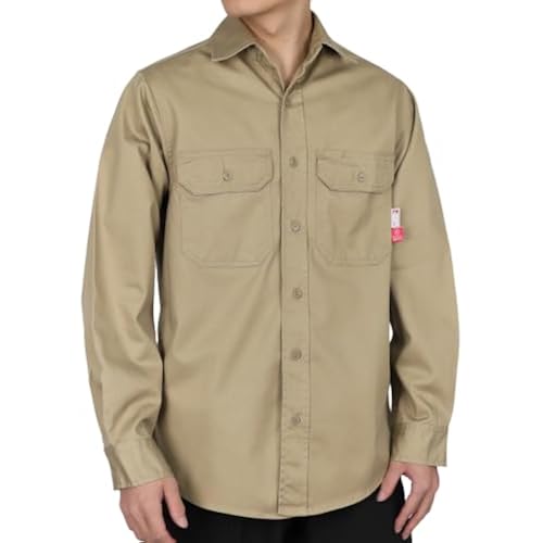 Titicaca FR Shirts for Men 7.5oz Snap Button Work Shirt NFPA2112 CAT2 100%C