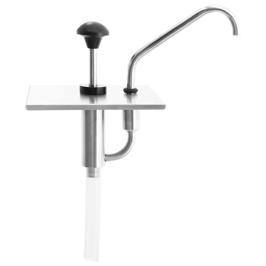 Dispensador de salsa de acero inoxidable 3,5 L con bomba y boquilla antigoteo, accesorio para salsa de tomate, mayonesa, aderezo, mostaza, aceite y vinagre, dosificador gastro con tapa y